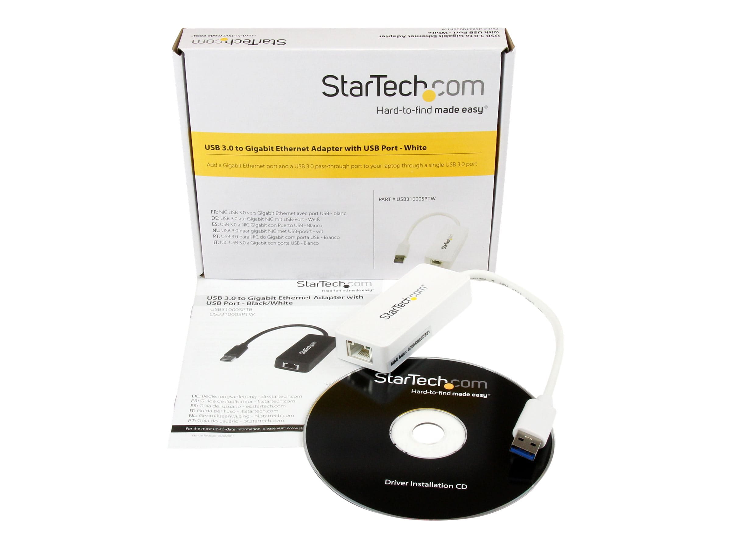 StarTech.com USB 3.0 SuperSpeed auf Gigabit Ethernet Lan Adapter mit USB Port