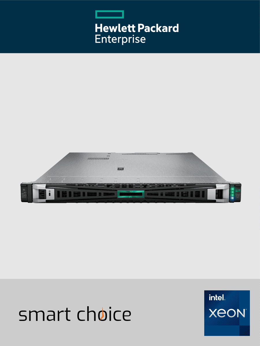 HPE ProLiant DL360 Gen11 - Server - Rack - 1 x Xeon Silver 4510 / 2.4 GHz - RAM: 2x 32 GB DDR5 - Drive: 2x 960 GB SATA SSD - Netzteil: 2x 1000W - MR408i-o Controller (Smart Choice)
