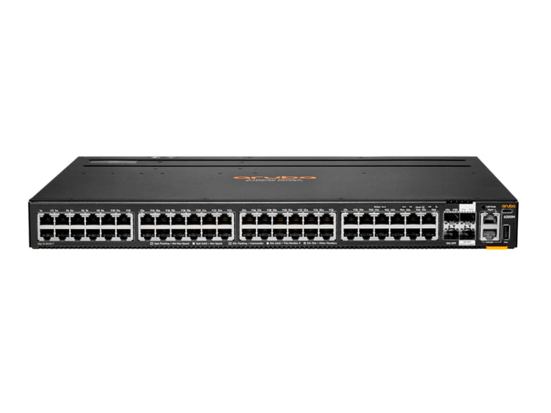 HPE Aruba 6200M 48G 4SFP+ Switch - Switch - max. Stapelentfernung 10 km - L3 - managed - 48 x 10/100/1000 + 4 x 1 Gigabit / 10 Gigabit SFP+ (Uplink / Stacking)