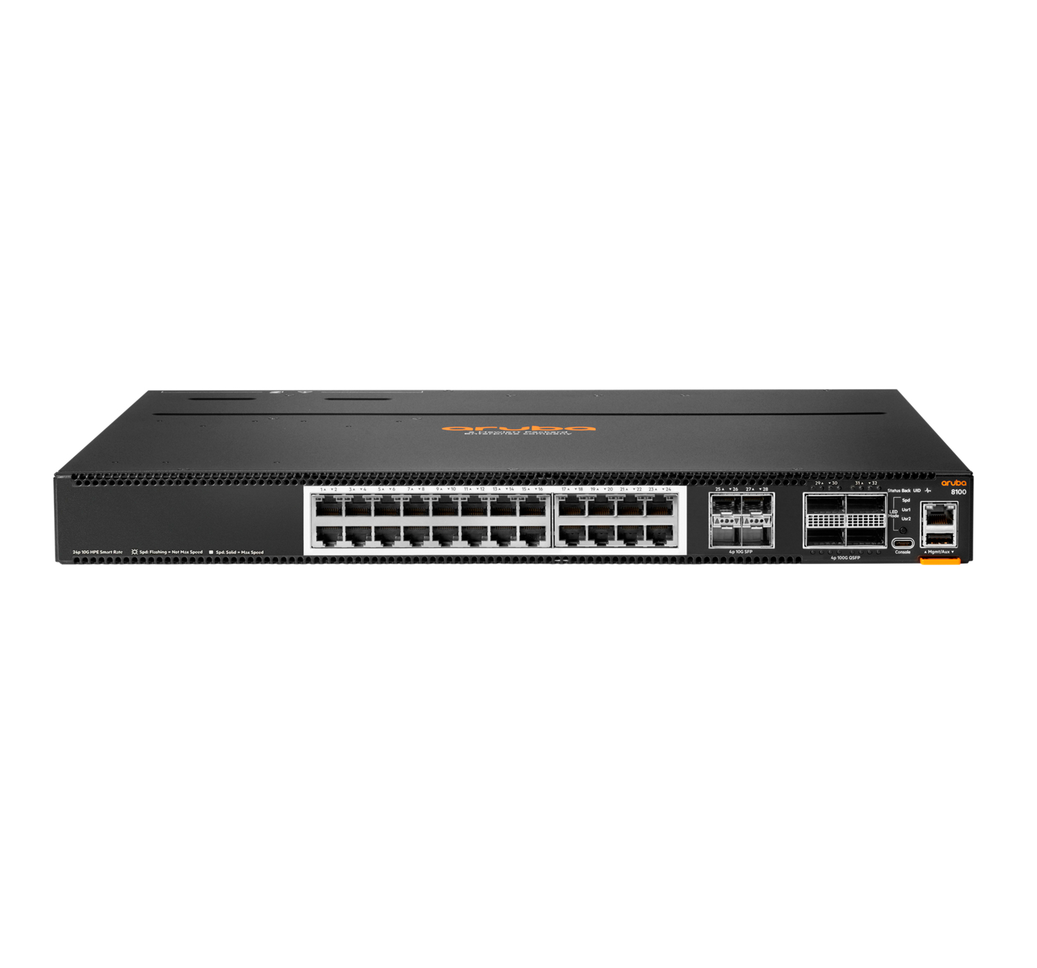 HPE Aruba Networking CX 8100 24x10GBase-T 4x10G SFP+ 4x40/100G QSFP28 Switch