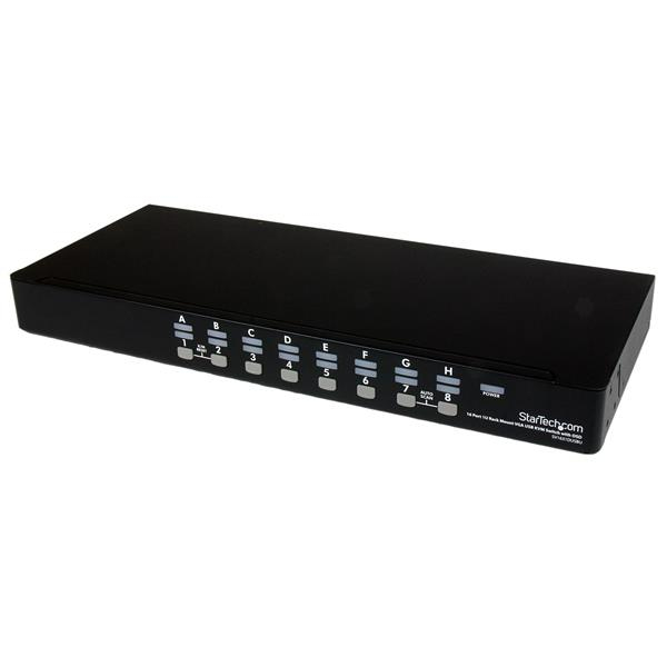 StarTech.com 16 Port 1HE USB VGA KVM Switch mit OSD zur Rack-Montage inkl. Kabeln