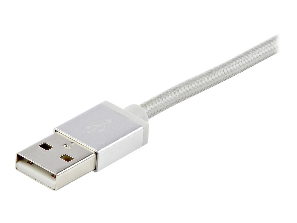 StarTech.com USB Lightning Kabel - USB-C Micro-B Laddekabel - 1m - geflochten - Silber - USB auf Lightning Kabel - USB zu USB C - USB-Kabel - USB (M)