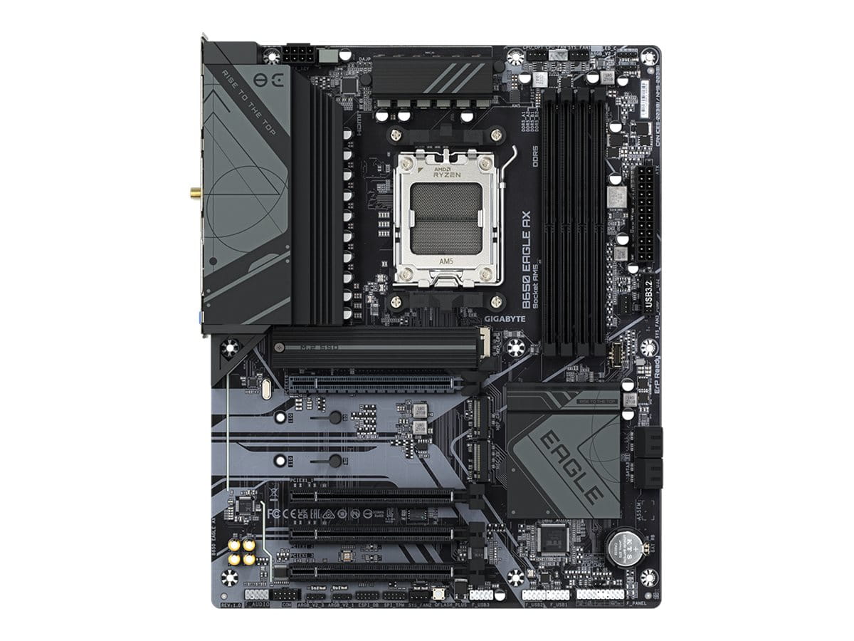 Gigabyte B650 EAGLE AX - Motherboard - ATX - Socket AM5 - AMD B650 Chipsatz - USB-C 3.2 Gen 1, USB 3.2 Gen 2, USB 3.2 Gen 1 - Gigabit LAN - Onboard-Grafik (CPU erforderlich)