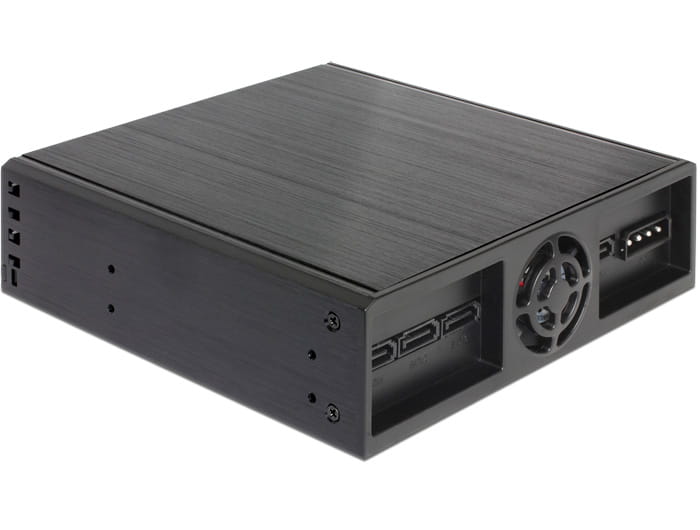 Delock 5.25" Mobile Rack for 4 x 2.5" SATA HDD / SSD - Gehäuse für Speicherlaufwerke mit Lüfter - 2.5" (6.4 cm)