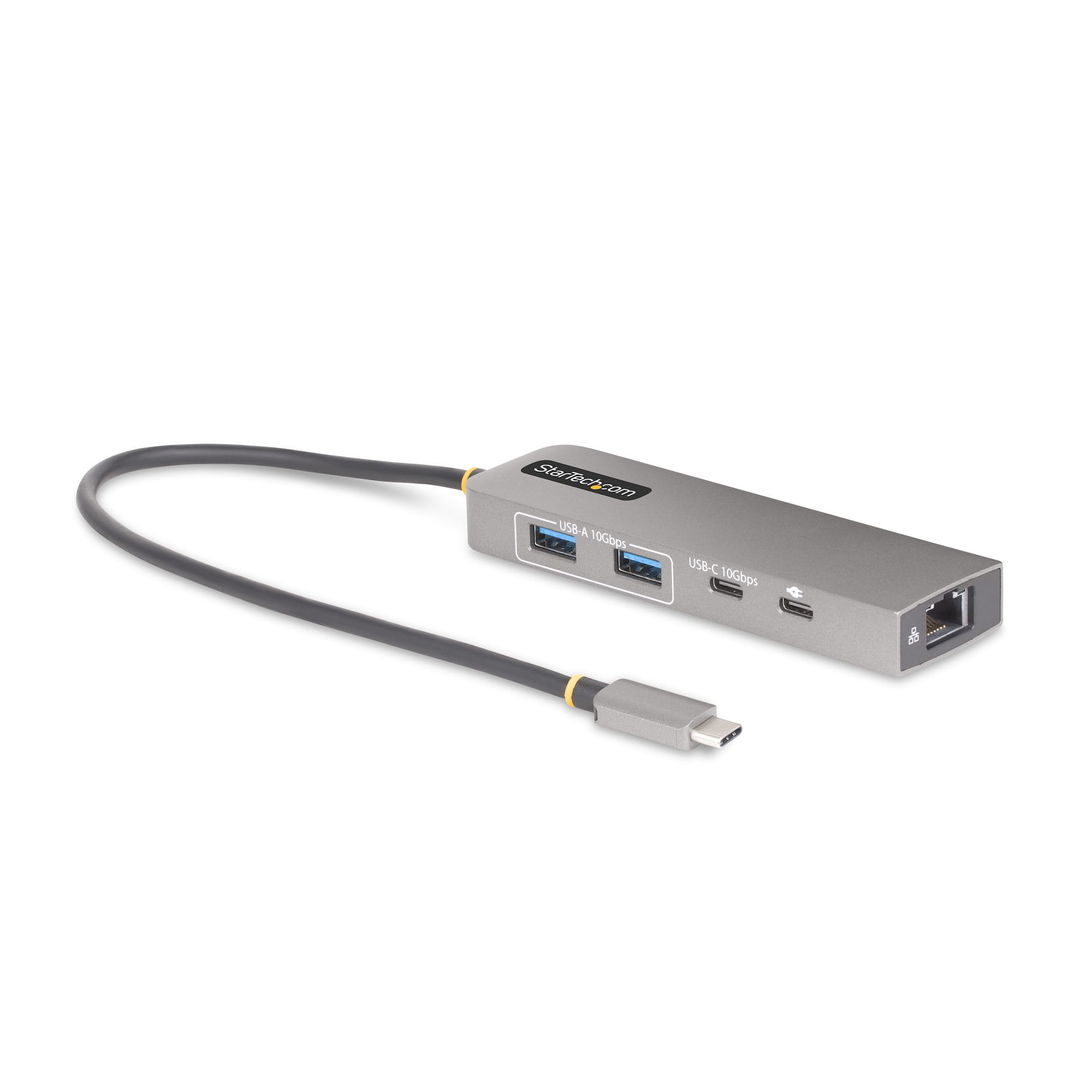 StarTech.com 3-Port USB-C Hub with 2.5 Gigabit Ethernet and 100W Power Delivery Passthrough Laptop Charging, USB-C to 2x USB-A/1x USB-C, USB 3.2 10Gbps Type-C Adapter Hub - Windows/macOS/Linux/Chromebook (10G2A1C25EPD-USB-HUB)