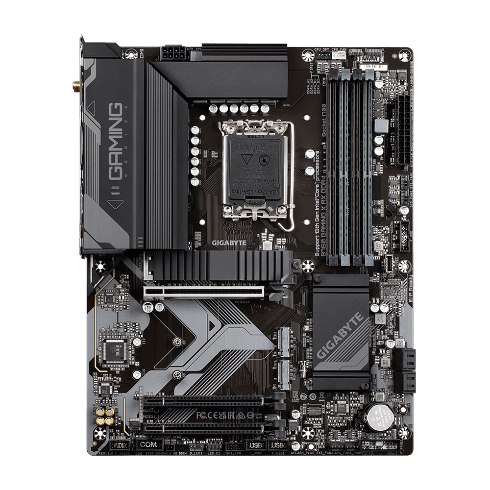 Gigabyte B760 GAMING X AX DDR4 - 1.X - Motherboard - micro ATX - LGA1700-Sockel - B760 Chipsatz - USB 3.2 Gen 2, USB-C 3.2 Gen2, USB 3.2 Gen 1, USB-C 3.2 Gen 1 - 2.5 Gigabit LAN, Wi-Fi 6E, Bluetooth - Onboard-Grafik (CPU erforderlich)