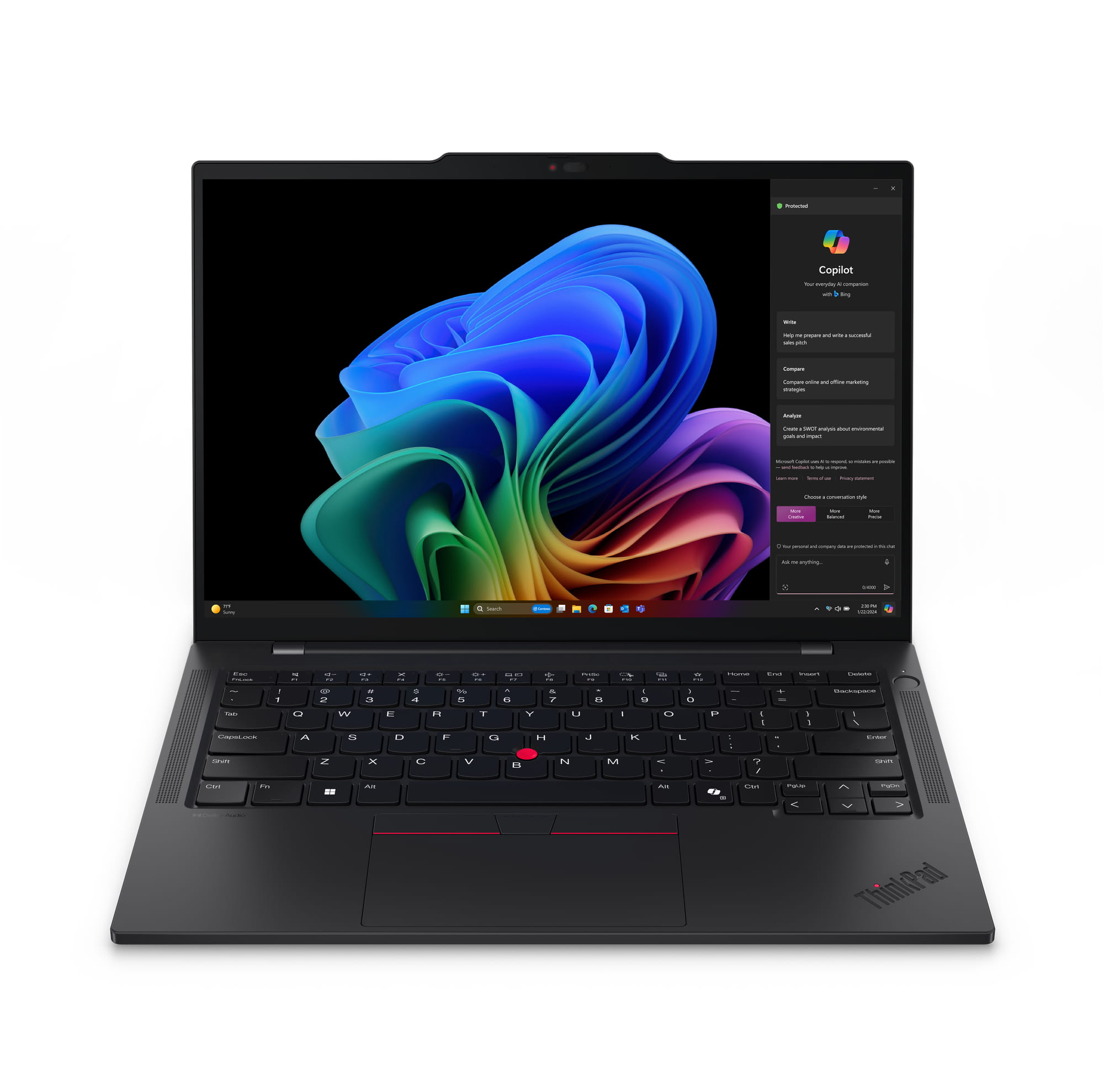 Lenovo ThinkPad T14s Gen 6 21N1 - 180°-Scharnierdesign - Snapdragon X Elite X1E-78-100 / 3.4 GHz - Win 11 Pro (auf ARM)