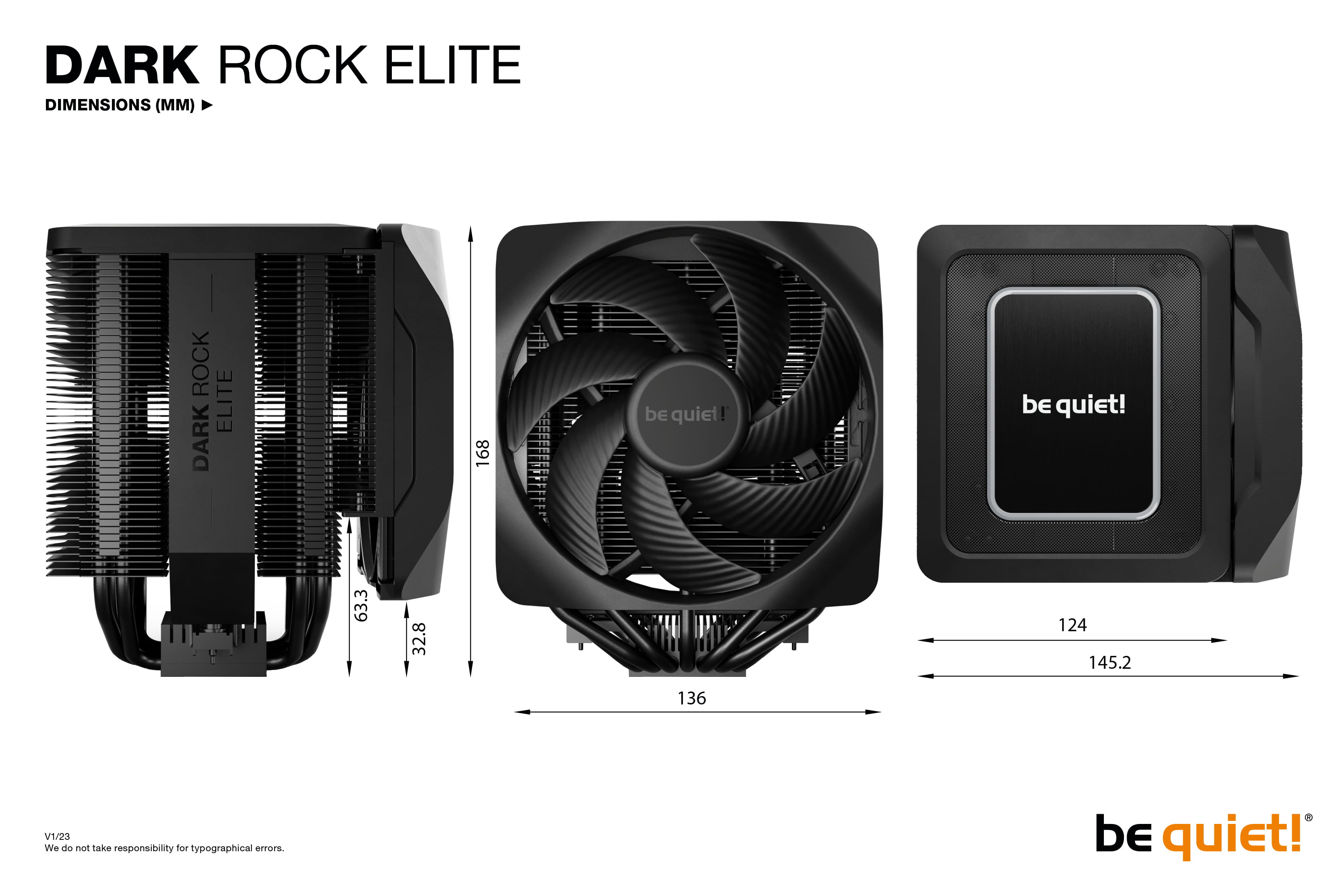 Be Quiet! Dark Rock Elite - Prozessor-Luftkühler - (für: LGA1155, LGA1150, LGA1151, AM4, LGA1200, LGA1700, AM5)