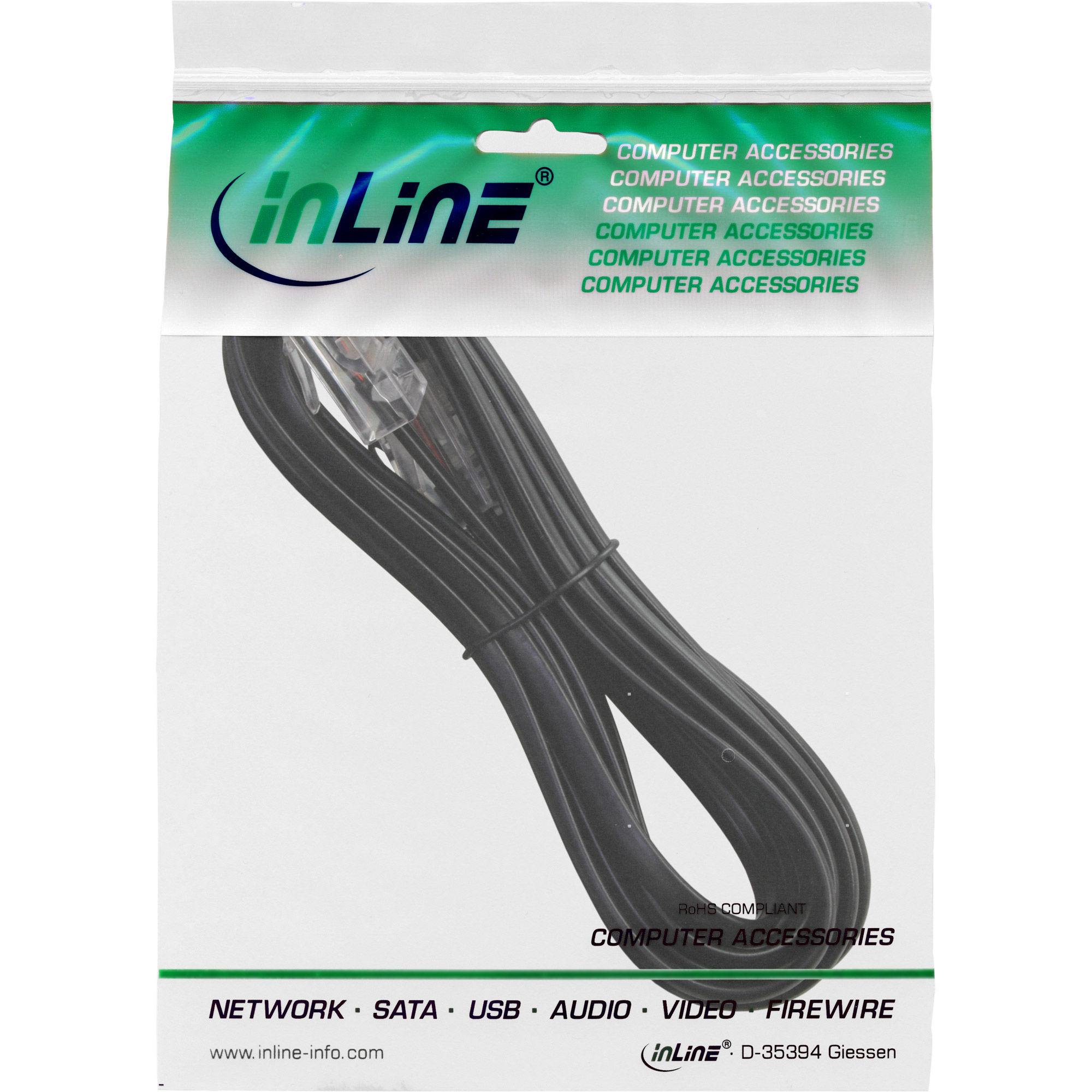 InLine ISDN Anschlusskabel - RJ45 Stecker / Stecker (8P4C) - 5m