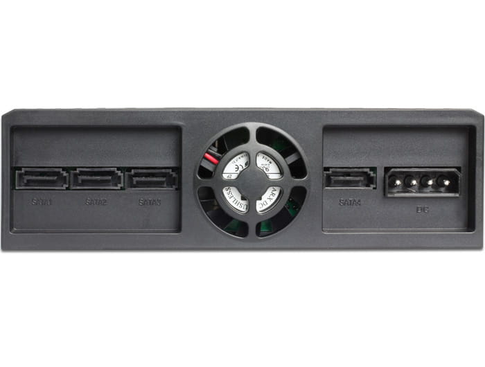 Delock 5.25" Mobile Rack for 4 x 2.5" SATA HDD / SSD - Gehäuse für Speicherlaufwerke mit Lüfter - 2.5" (6.4 cm)