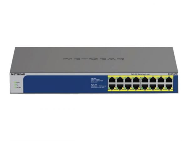 Netgear Netzwerk Switches / AccessPoints / Router / Repeater GS516PP-100EUS 1