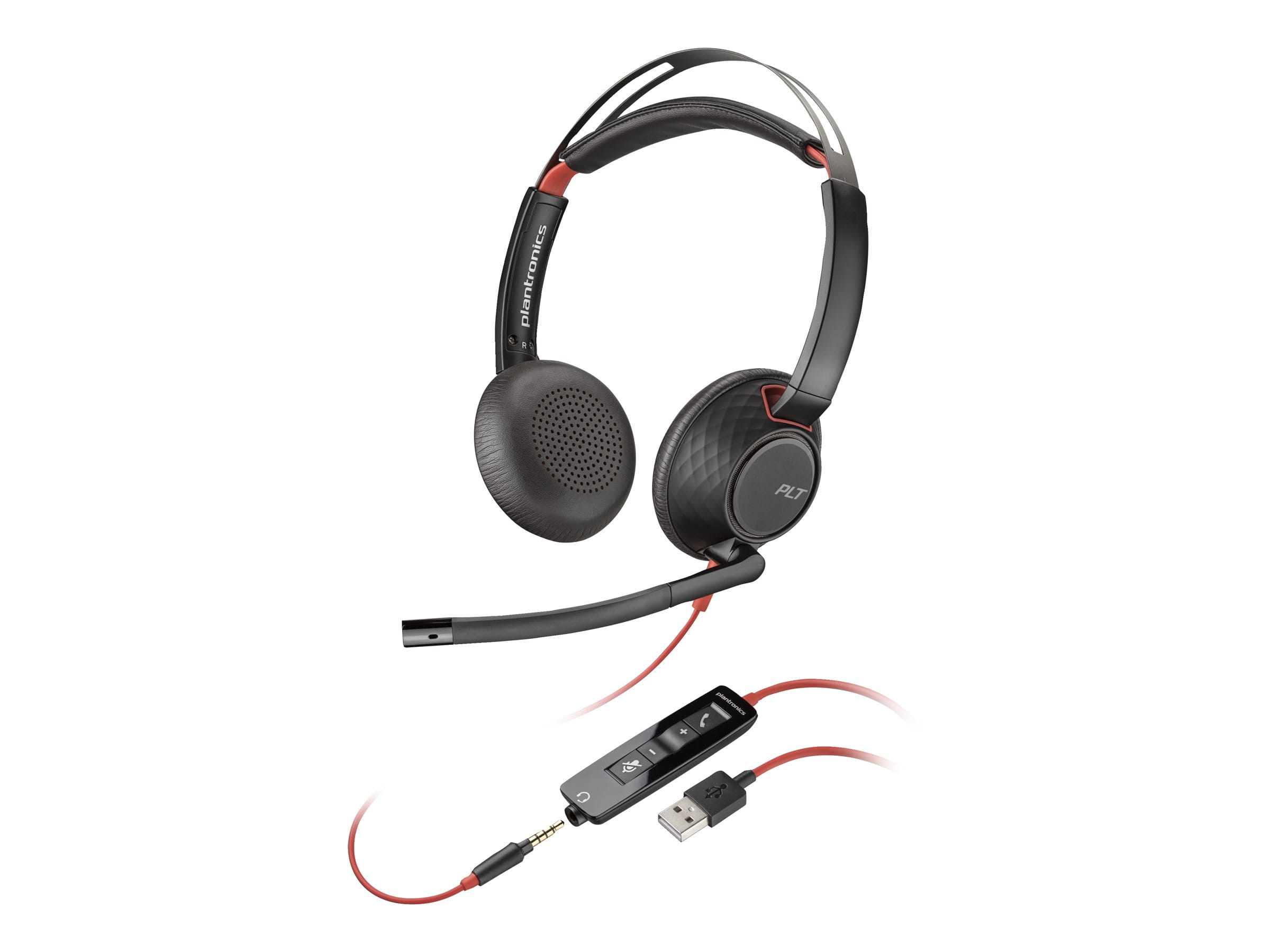 POLY VOYAGER 4320 UC Telefon On Ear Headset Bluetooth® Stereo Schwarz  Mikrofon-Rauschunterdrückung, Noise Cancelling